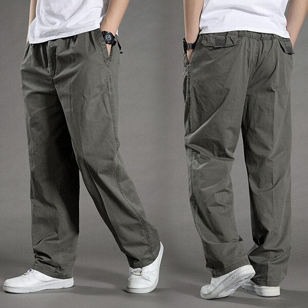 Workwear cropped straight-leg pants