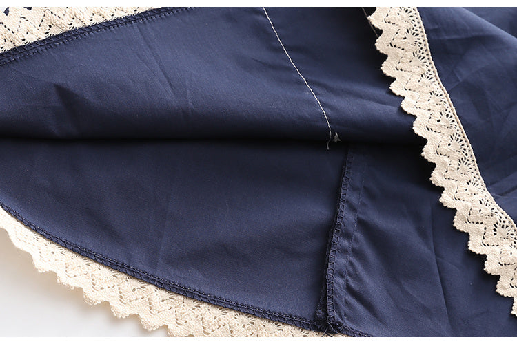Girls' Skirts, New Summer Clothes, Western Style, Big Children'S Doll Collar Sleeveless Dress