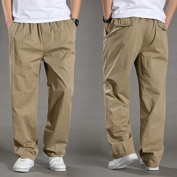 Workwear cropped straight-leg pants