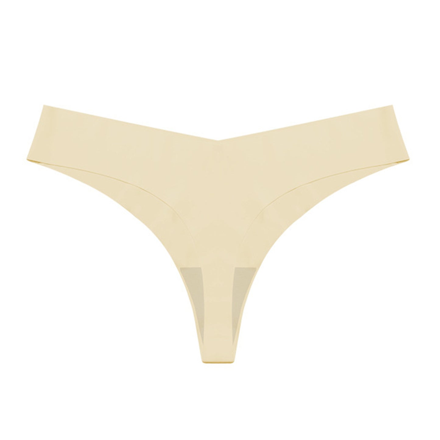 Low Waist Ice Silk Nude Feel Seamless Purified Cotton Crotch T-back