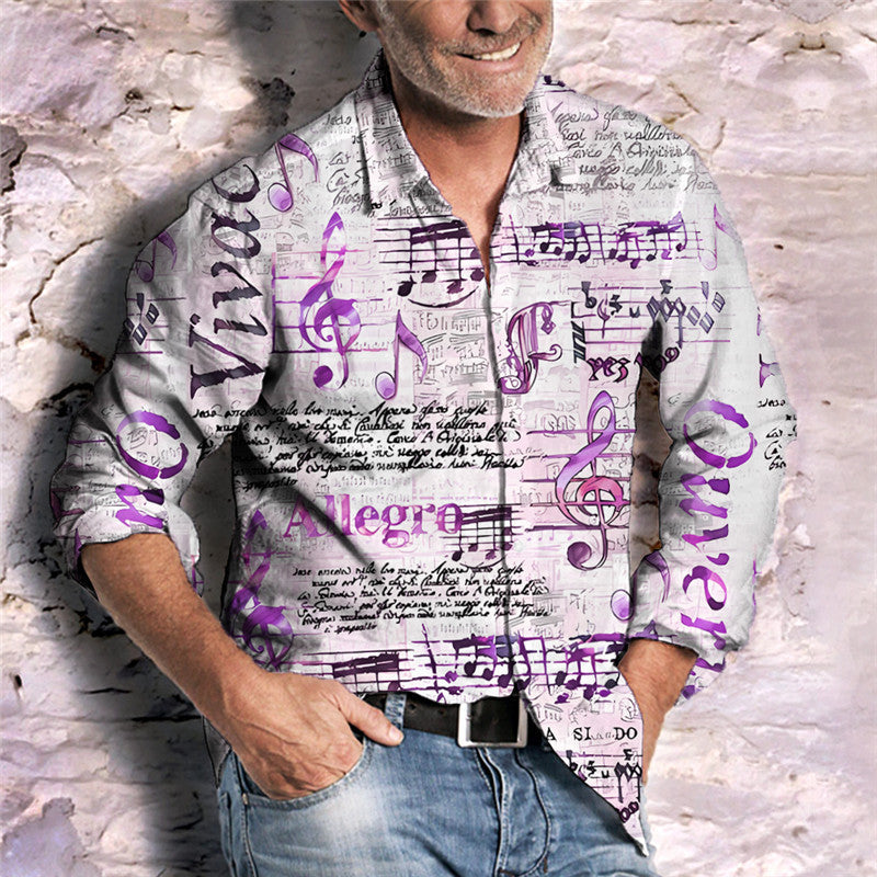 Fashion Printed Shirt Summer Menswear