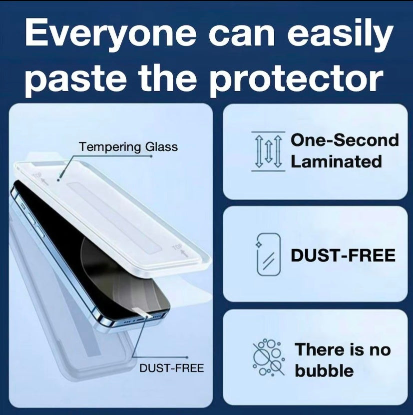 2 Pack For Phone 14, 15 Plus, Pro, Pro Max Matte Screen Protector Glass, HD Clear, Anti Glare, Anti Fingerprint, Shatterproof Sensitive Touch Quick Installation