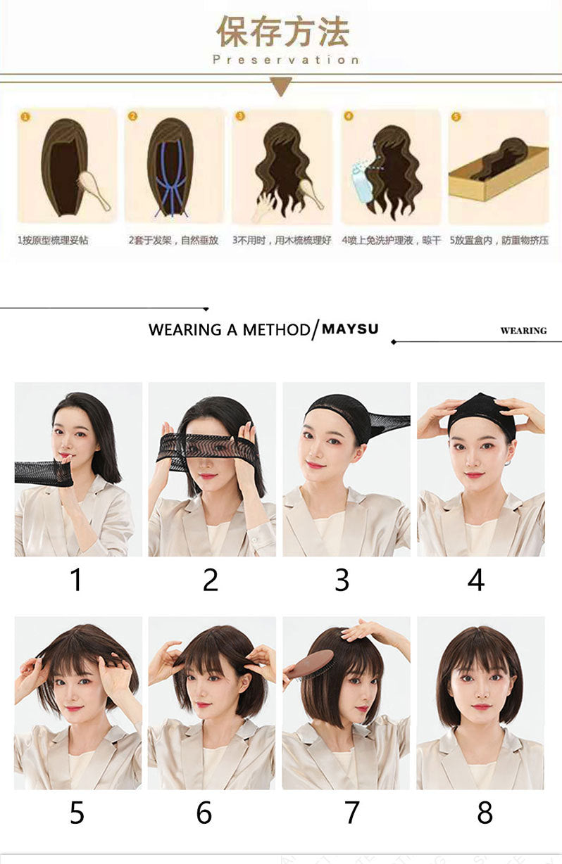 Wig New Women's Wig African Fashion Explosive Small Curly Short Curly Hair Inter-color Wig Headset