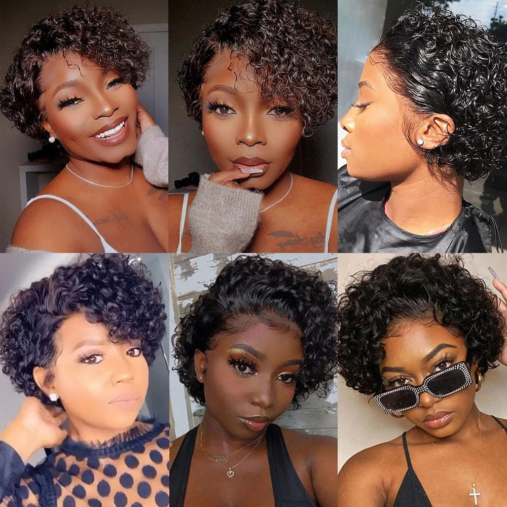 Kerry Lace Front Small Curly Black Wig