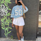Loose Letter Print Short-sleeve T-shirt For Women