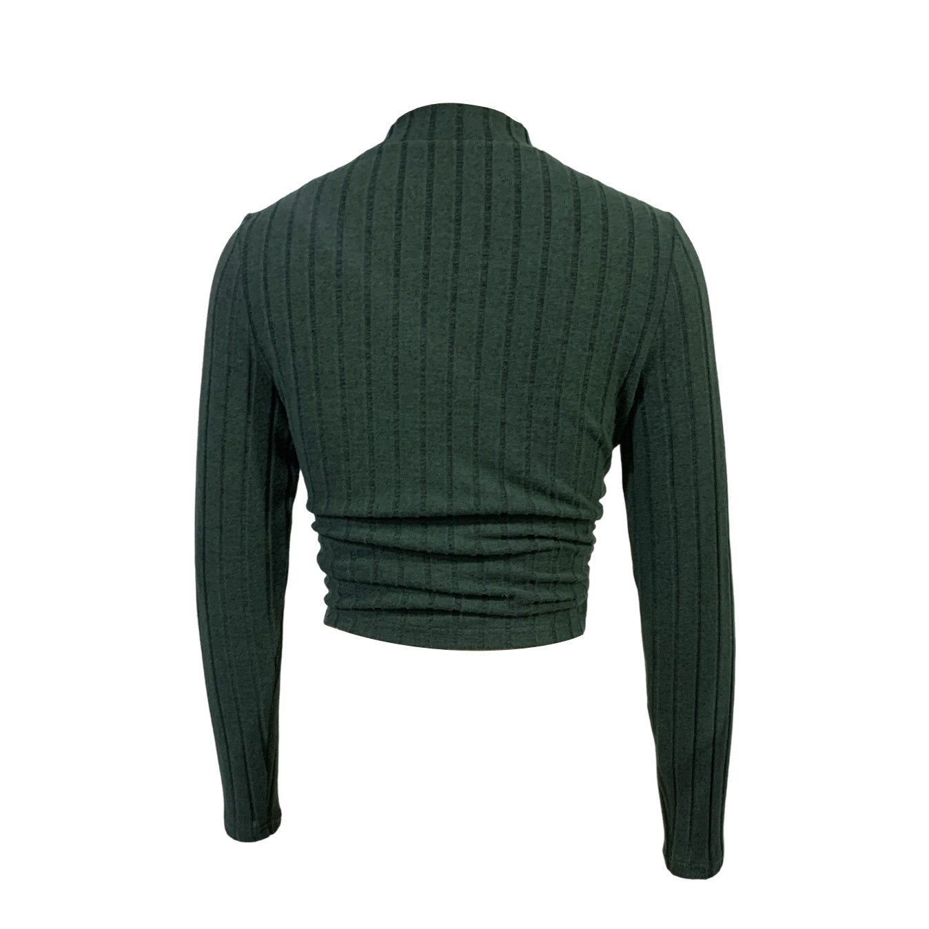 Women's Round Neck Knitted Ribbed Slim Fit Autumn And Winter Warm And Comfortable Base T-shirt