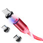 Compatible with Apple, Flowing Ligh Magnetic Streamer Data Line Cable for Iphone Android Typec