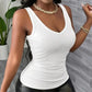 3-Pack Women's Ribbed Tank Tops Summer Sleeveless Slim Fit Basic Blouses