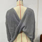 Backless Sweater Long Sleeve Long Sleeve Knitted