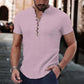 Men's Linen Leisure V-neck Shirt