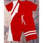 Youth Casual Sports Short Sleeve Suit For Men