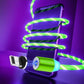 Compatible with Apple, Flowing Ligh Magnetic Streamer Data Line Cable for Iphone Android Typec
