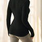 Women'S Solid Color Long Sleeve V-Neck Button T-Shirt Top