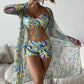 Women's Fashion Printed Boxer Underwear Long Sleeve Blouse Suit