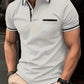 Summer Polo Shirt Button Pocket Men's Sports Polo Shirt
