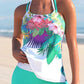 Ladies New Large Flower Split Women's Swimsuit