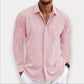 Long Sleeve T-shirt Undershirt Solid Color Long Sleeve Cotton Linen Shirt Men