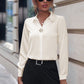 Fashionable Elegant Business Style Long Sleeve Shirt With Pearl Button