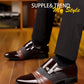 Wine Red Fashion Patchwork Leather Shoes For Men