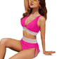 High Waisted Bikini Set With Color Blocking Drawstring Swimsuit