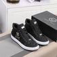 Genuine Leather Breathable High Top Skeleton Shoes For Men