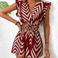 European And American Printed Overalls Women's V-neck Sleeveless Jumpsuit