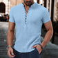 Men's Linen Leisure V-neck Shirt