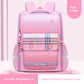 Plaid Schoolbag Grade Spine Protection Student Backpack