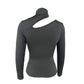 Ladies' Slim Fit, Fashionable, Elegant, Basic, Versatile, Careful Machine, Autumn And Winter High Neck Base Solid Color T-shirt, Chest Hollow Out Slimming Top