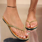 Woven Design Flip Flops Summer Flat Sandals Simple Fashion Beach Shoes For Women
