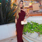 Street Style Slim-fit Long Ribbon Dress Women