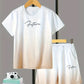 Boys' Casual Short Sleeve T-shirt Top Shorts Two-piece Set