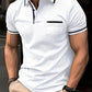 Summer Polo Shirt Button Pocket Men's Sports Polo Shirt