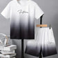 Boys' Casual Short Sleeve T-shirt Top Shorts Two-piece Set