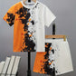 Boys' Casual Short Sleeve T-shirt Top Shorts Two-piece Set