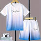 Boys' Casual Short Sleeve T-shirt Top Shorts Two-piece Set