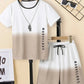 Boys' Casual Short Sleeve T-shirt Top Shorts Two-piece Set