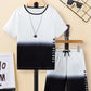 Boys' Casual Short Sleeve T-shirt Top Shorts Two-piece Set