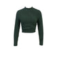 Women's Round Neck Knitted Ribbed Slim Fit Autumn And Winter Warm And Comfortable Base T-shirt