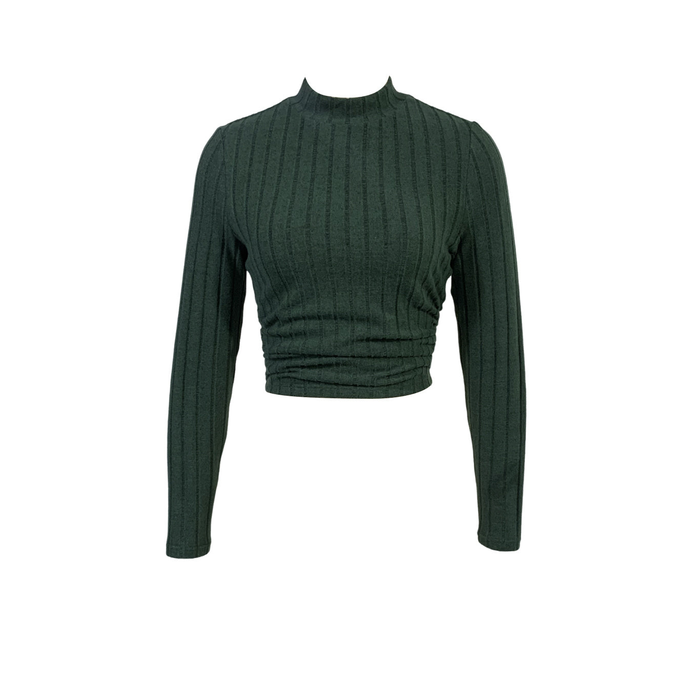 Women's Round Neck Knitted Ribbed Slim Fit Autumn And Winter Warm And Comfortable Base T-shirt