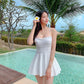 Women Hollow Out One-piece Skirt Swimsuit Women