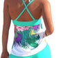 Ladies New Large Flower Split Women's Swimsuit