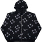 Stars Printed Zipper Hooded Cardigan Couple Fashion Outerwear Hoodies Sweatshirt Street Men Women Coat