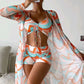 Women's Fashion Printed Boxer Underwear Long Sleeve Blouse Suit