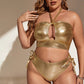 Halter Split Plus Size Swimsuit For Women