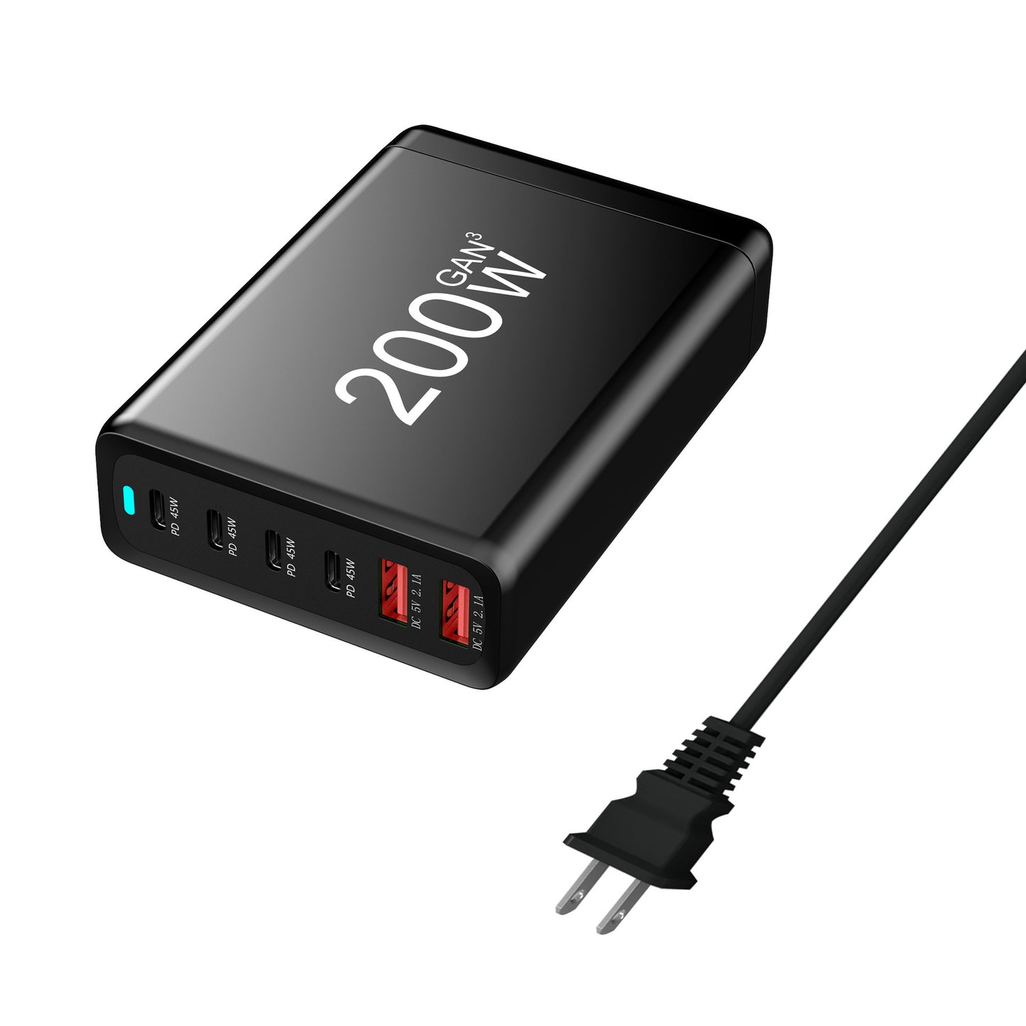 200W High Power Gallium Nitride GaN Charger