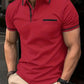 Summer Polo Shirt Button Pocket Men's Sports Polo Shirt