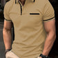 Summer Polo Shirt Button Pocket Men's Sports Polo Shirt