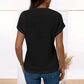 Women's Lace Splicing Short Sleeve Crew Neck T-Shirt Summer Loose Fit Casual Tee Top