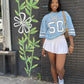 Loose Letter Print Short-sleeve T-shirt For Women